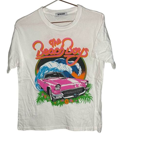 Daydreamer Beach Boys Surf USA Boyfriend Tee Vintage White size Extra Small - Picture 3 of 7